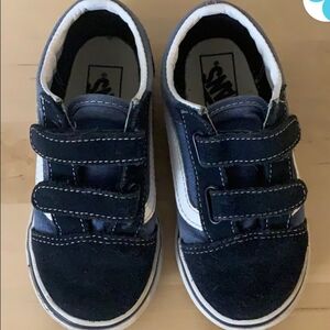 Vans Old Skool V Color Theory Suede Blue Wht Toddler Sneakers Sz 6 Stylish Van